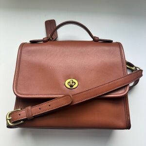 vintage coach court bag #9870 british tan